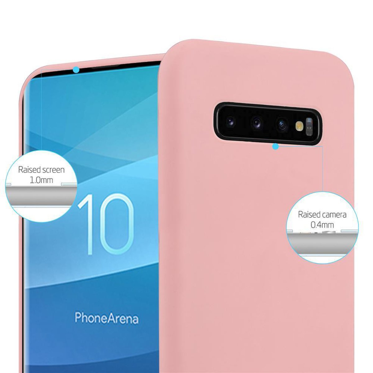 CADORABO Hülle Galaxy CANDY Backcover, Samsung, 4G, ROSA S10 im Style, Candy TPU