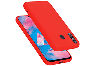carcasa de móvil  - Funda flexible para móvil - Carcasa de TPU Silicona ultrafina CADORABO, Samsung, Galaxy M30 / A40S, liquid rojo