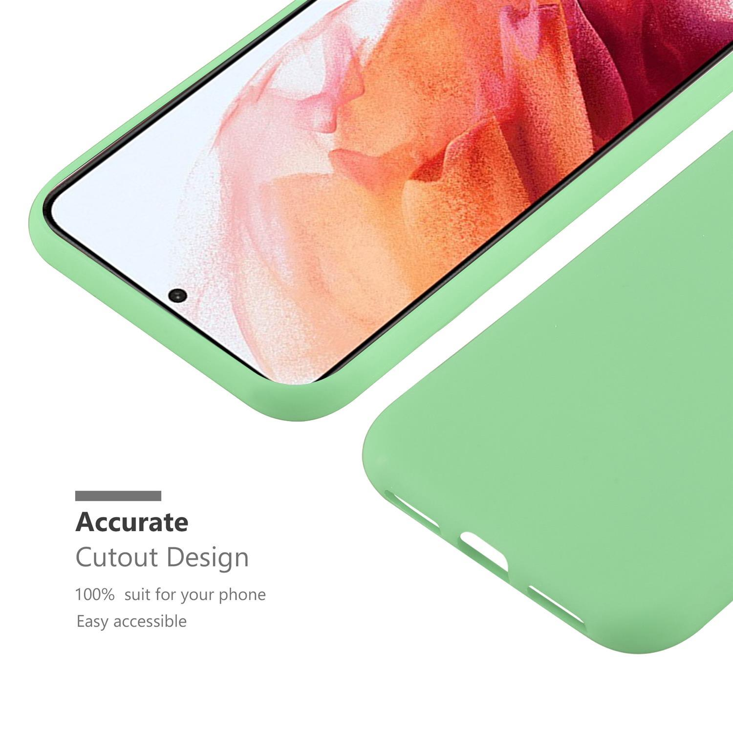 Custodia per telefono verde menta, con un design di ritaglio accurato. Il design è per il telefono ed è facilmente accessibile.
