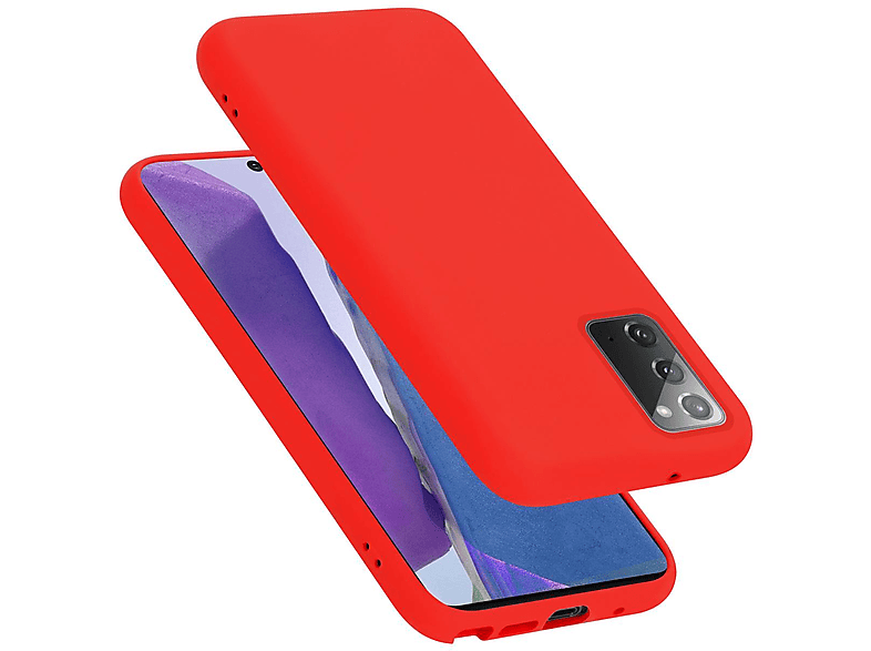 Hülle Silicone Galaxy Liquid Style, LIQUID im CADORABO Case Backcover, 20, NOTE ROT Samsung,