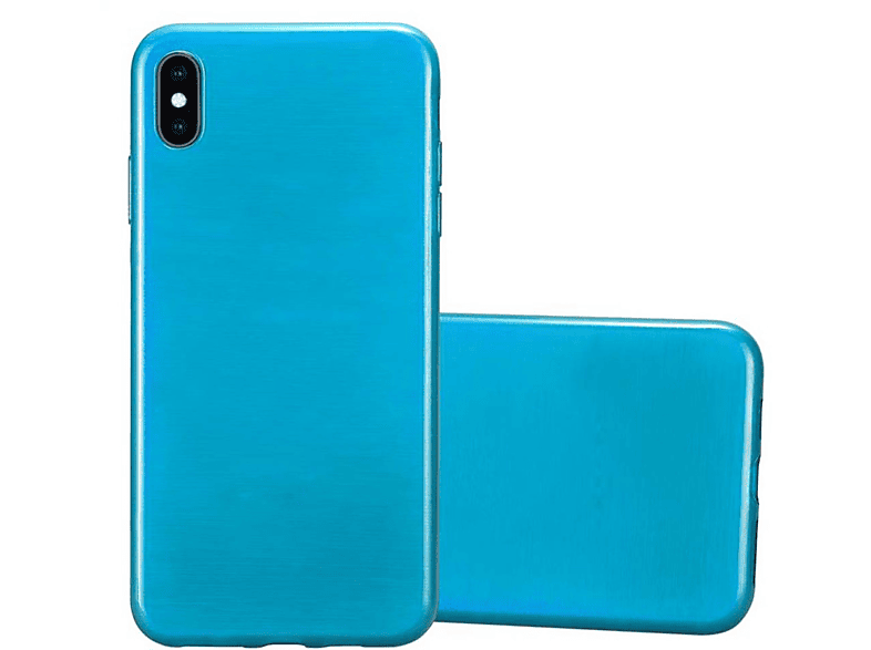 CADORABO TPU Brushed Hülle, Backcover, Apple, iPhone XS MAX, TÜRKIS