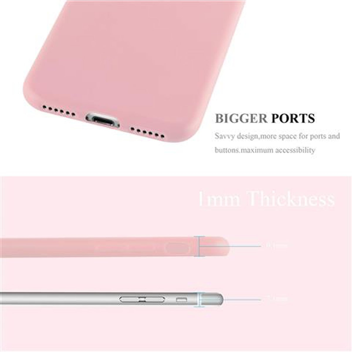 Backcover, Candy / / im 7 CANDY ROSA CADORABO SE Hülle iPhone Apple, 2020, 7S Style, 8 / TPU