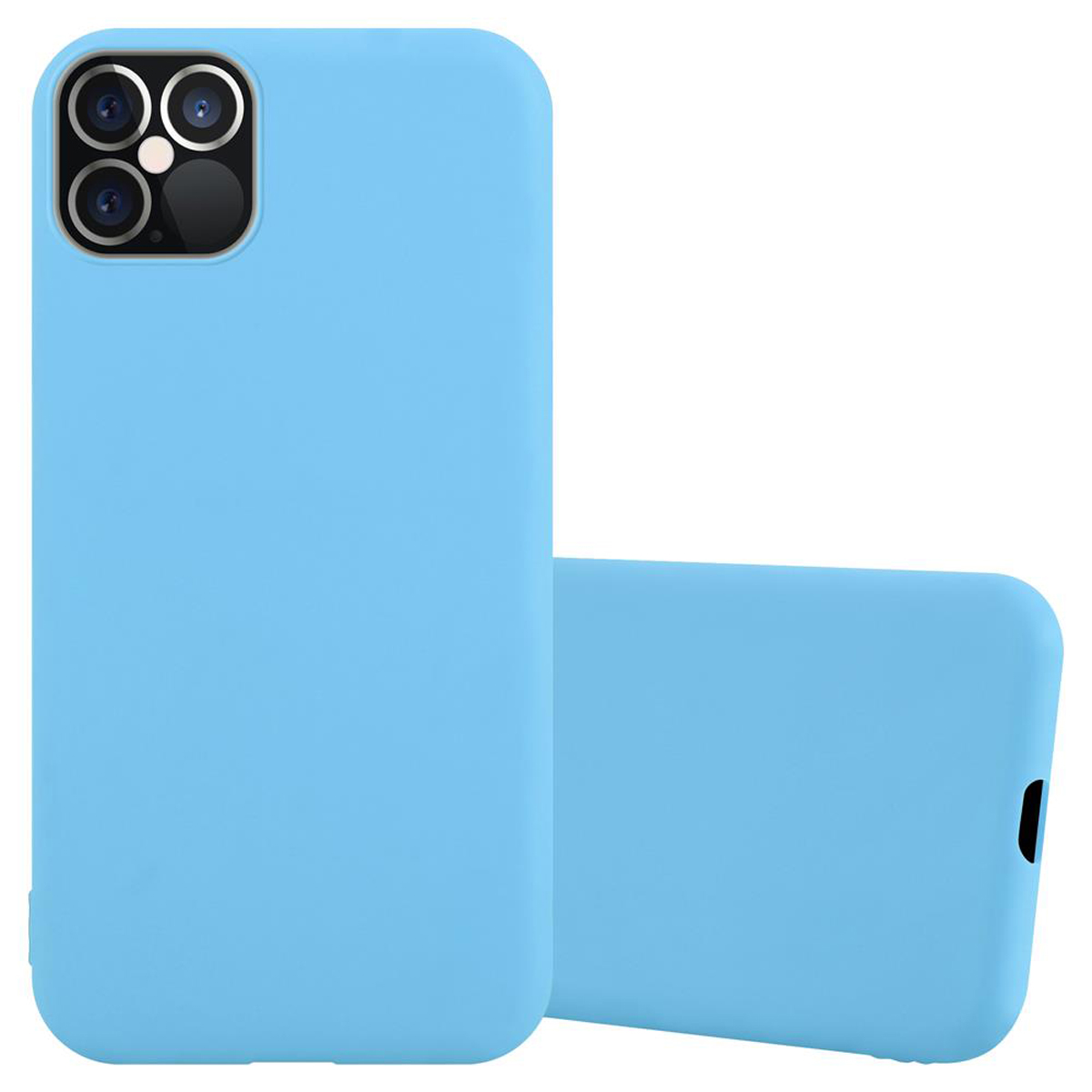 PRO, Apple, BLAU iPhone 12 Candy / TPU Hülle CANDY im Style, CADORABO 12 Backcover,