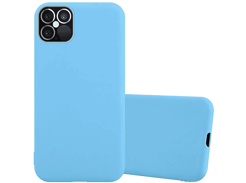 CADORABO Hülle im PRO, 12 iPhone Candy Backcover, / 12 Apple, BLAU Style, CANDY TPU