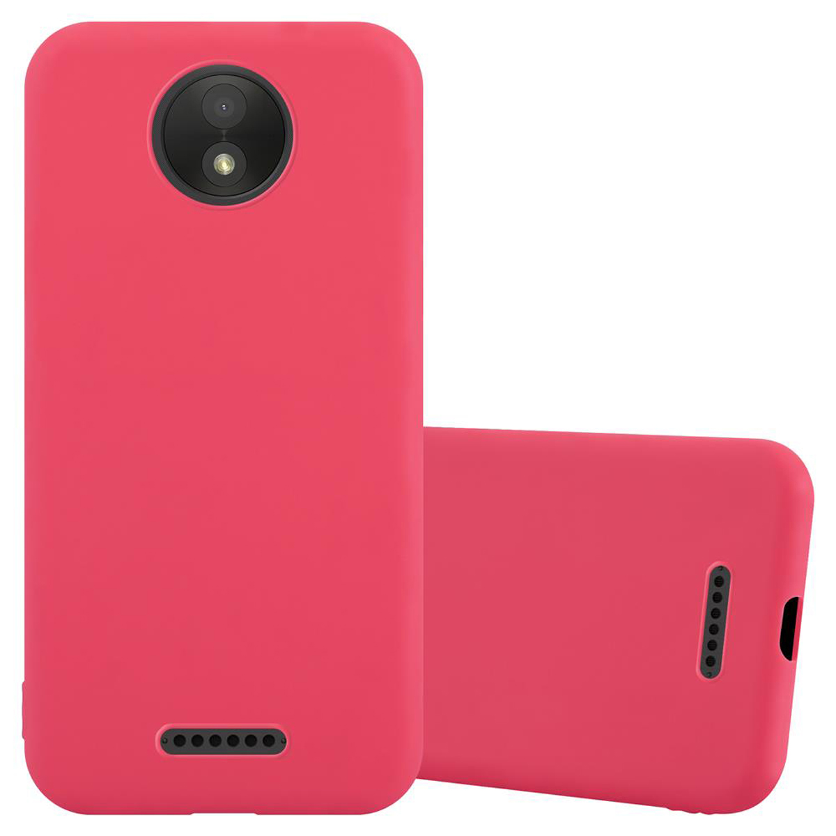 Cadorabo Custodia In Silicone TPU Per Motorola Moto C Plus, Candy Rosa, Sottile E Antiurto - copertina