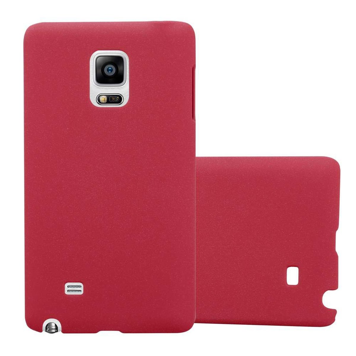 FROSTY im Backcover, Samsung, Style, CADORABO NOTE Hülle Case EDGE, ROT Galaxy Frosty Hard