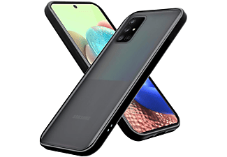 carcasa de móvil  - Funda para móvil de plástico duro y TPU Silicona - carcasa híbrida CADORABO, Samsung, Galaxy A71 5G, mate negro