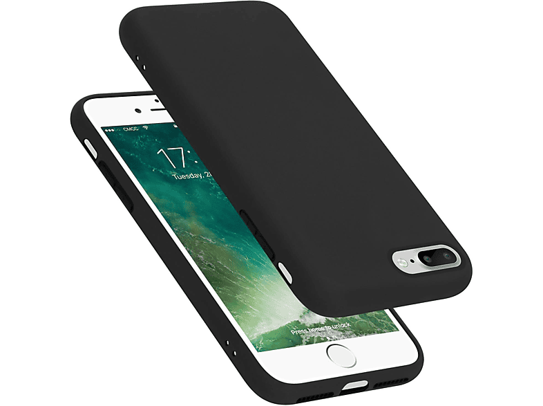 / 7S iPhone Apple, SCHWARZ Liquid Case Style, PLUS, PLUS LIQUID Backcover, PLUS im CADORABO 8 Silicone / 7 Hülle