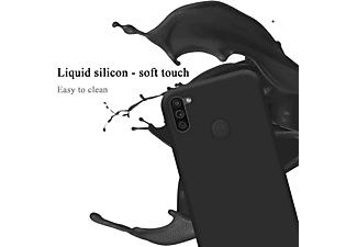 carcasa de móvil  - Funda flexible para móvil - Carcasa de TPU Silicona ultrafina CADORABO, Samsung, Galaxy A11 / M11, liquid negro