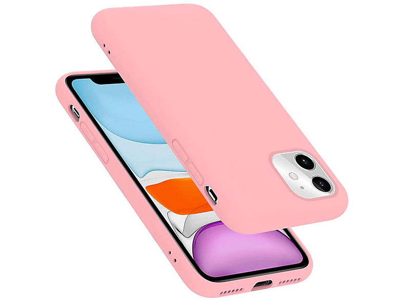 CADORABO Hülle im Liquid Silicone Case Style, Backcover, Apple, iPhone 11, LIQUID PINK | Backcover