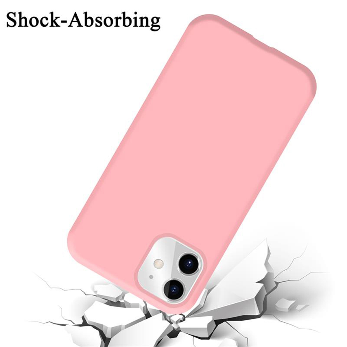 Backcover, iPhone PINK LIQUID Hülle Liquid Silicone CADORABO Style, 11, im Apple, Case