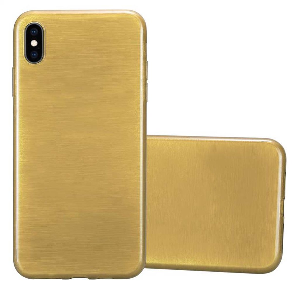 CADORABO TPU Backcover, MAX, Apple, iPhone Brushed XS Hülle, GOLD