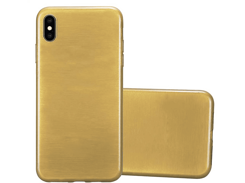 CADORABO TPU Brushed Hülle, Backcover, Apple, iPhone XS MAX, GOLD
