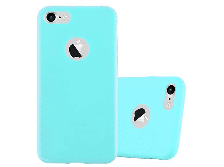 CADORABO Hülle im TPU Candy Style, Backcover, Apple, iPhone 7 / 7S / 8 / SE 2020, CANDY BLAU
