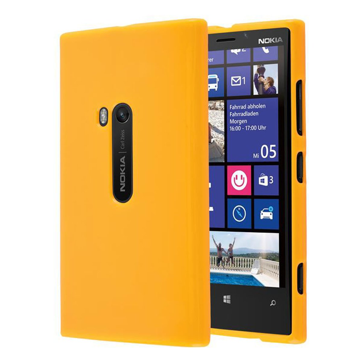 CADORABO TPU Jelly JELLY Backcover, GELB Handyhülle, Lumia Nokia, 920