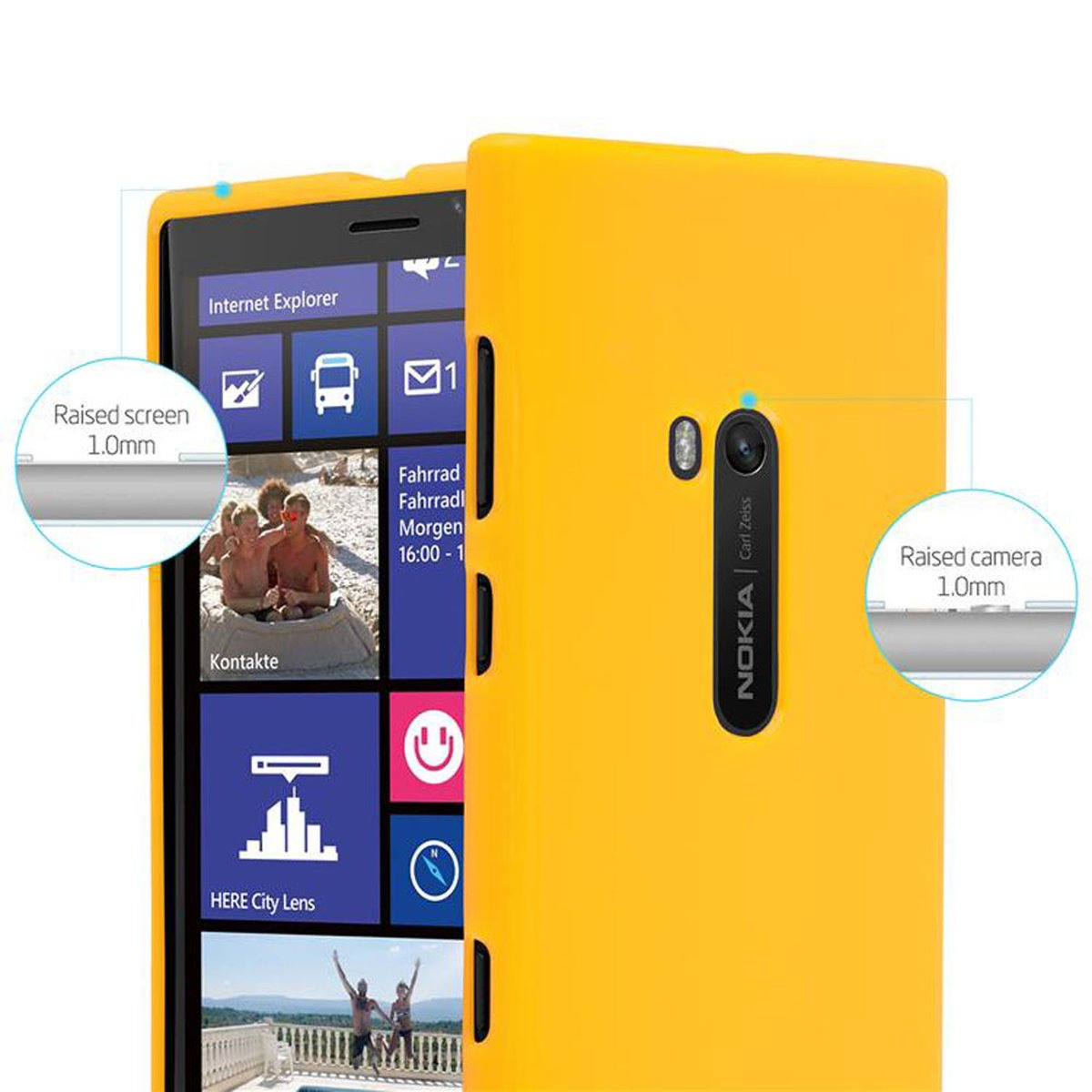 CADORABO TPU Jelly JELLY Backcover, GELB Handyhülle, Lumia Nokia, 920