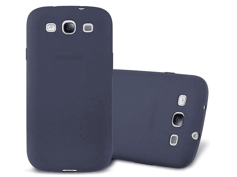 CADORABO TPU Frosted Schutzhülle, Backcover, Samsung, NEO, FROST S3 BLAU Galaxy S3 / DUNKEL