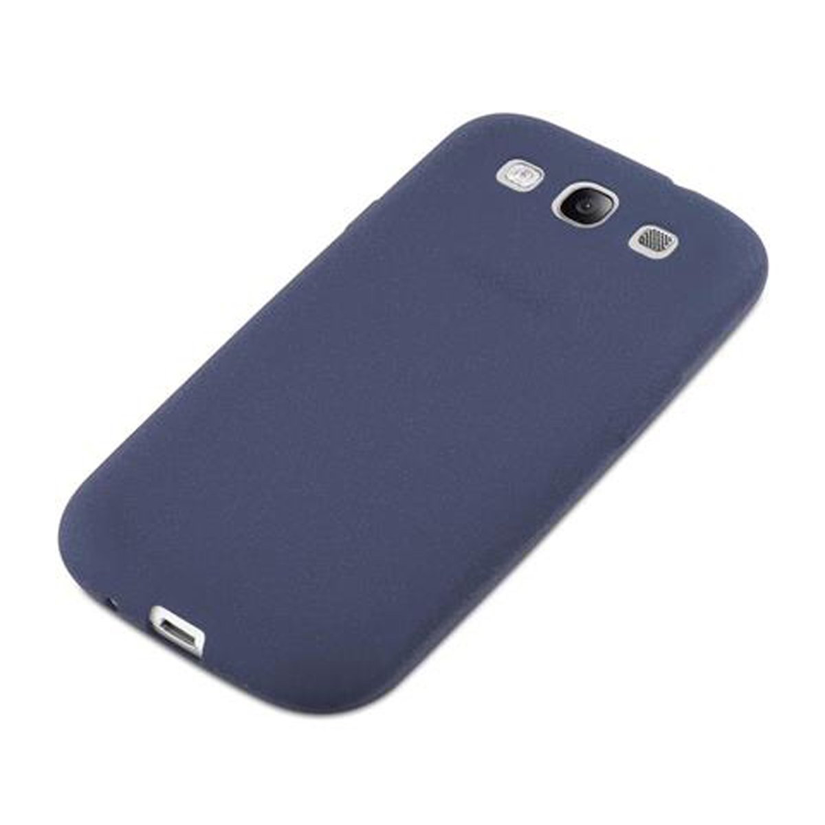 CADORABO TPU Frosted Schutzhülle, Backcover, S3 Samsung, BLAU DUNKEL FROST NEO, Galaxy S3 