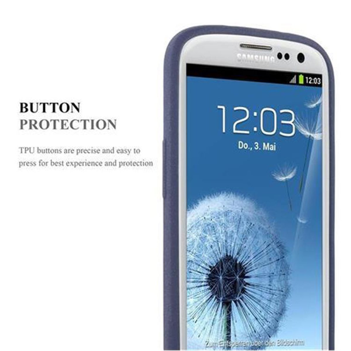 / Samsung, NEO, BLAU Galaxy S3 Frosted Schutzhülle, DUNKEL FROST Backcover, S3 TPU CADORABO