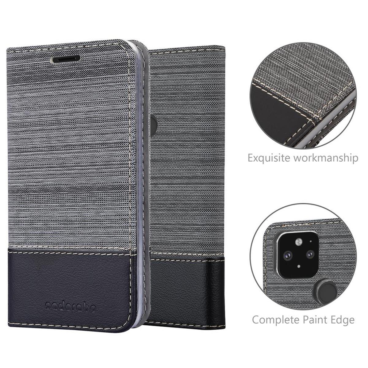 Custodia per telefono con motivo grigio e nero. Il testo dice "Exquisite workmanship" e "Complete Paint Edge".