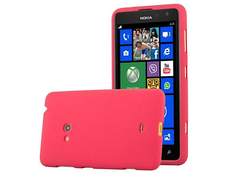 CADORABO TPU Frosted Schutzhülle, Backcover, ROT Nokia, Lumia FROST 625