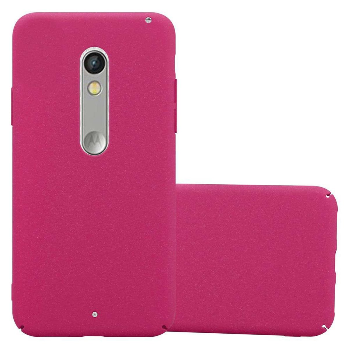 Case Backcover, CADORABO Hülle Hard Motorola, MOTO PINK Style, Frosty FROSTY im X PLAY,