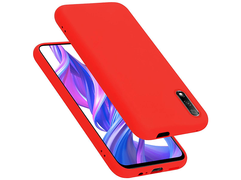 CADORABO Hülle im Liquid Silicone Case Style, Backcover, Huawei, Y9S, LIQUID ROT