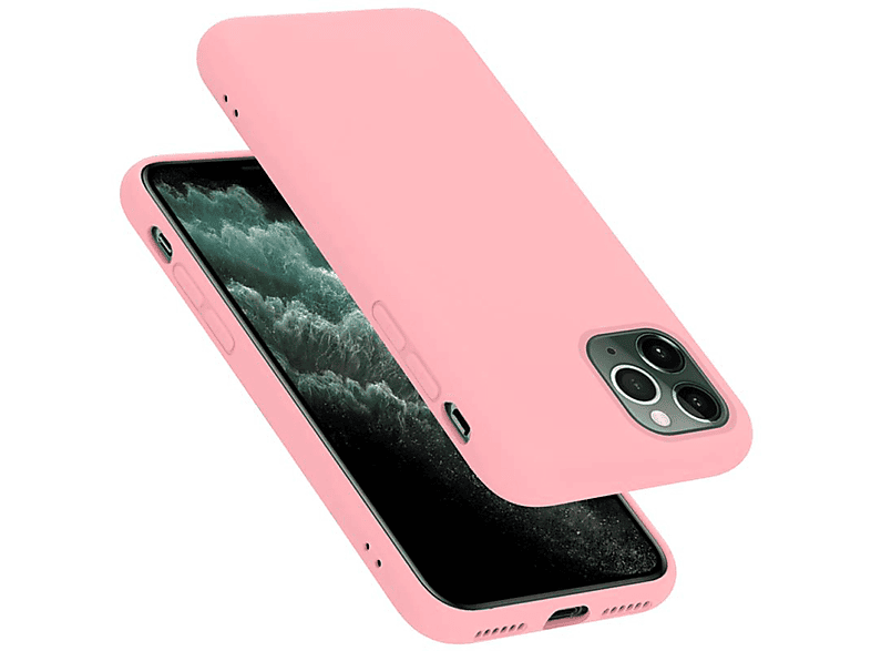 CADORABO Hülle im Liquid Silicone Case Style, Backcover, Apple, iPhone 11 PRO MAX, LIQUID PINK
