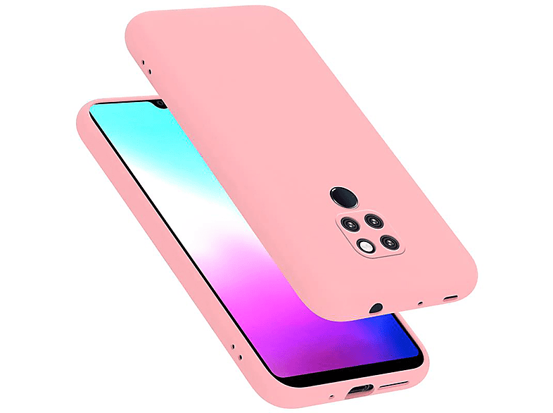 CADORABO Hülle im Liquid Silicone 20, PINK Case MATE Style, Backcover, Huawei, LIQUID