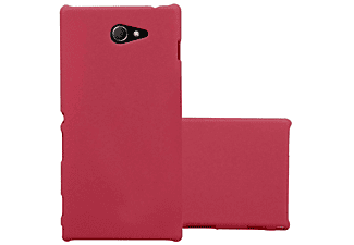 carcasa de móvil Funda rígida para móvil de plástico duro – Carcasa Hard Cover protección;CADORABO, Sony, Xperia M2 / M2 Aqua, frosty rojo