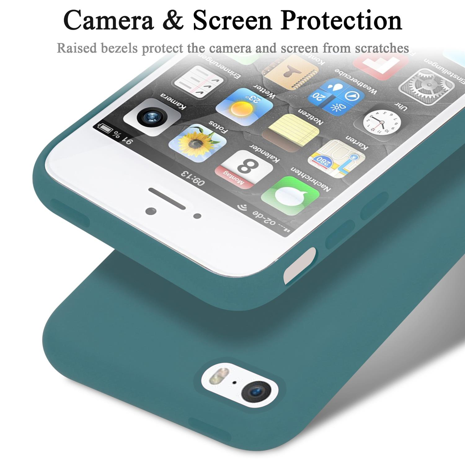 GRÜN Case Apple, Backcover, Style, 5S 5 Hülle Silicone im iPhone / 2016, Liquid CADORABO SE / LIQUID