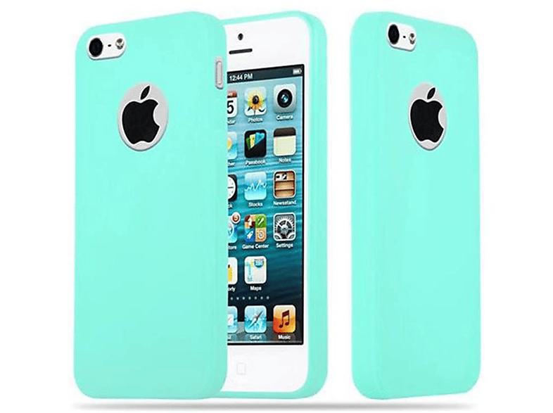 im 5 / BLAU Hülle TPU / Style, iPhone CANDY Apple, Candy Backcover, 2016, 5S SE CADORABO
