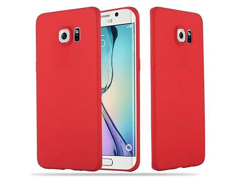 CADORABO Hülle Samsung, Backcover, EDGE, S6 ROT CANDY Galaxy Style, im Candy TPU