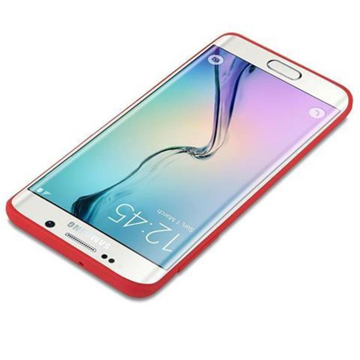 CADORABO Hülle ROT EDGE, S6 CANDY TPU Candy Samsung, im Style, Backcover, Galaxy