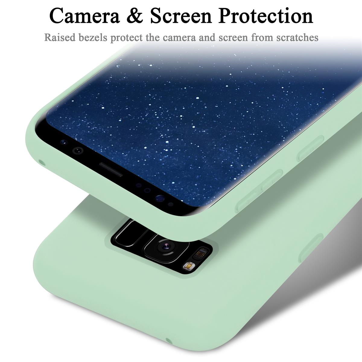 Galaxy Hülle im S8, Silicone LIQUID GRÜN Style, Backcover, Samsung, HELL CADORABO Case Liquid