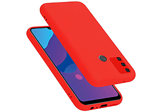 carcasa de móvil  - Funda flexible para móvil - Carcasa de TPU Silicona ultrafina CADORABO, Honor, 9A, liquid rojo