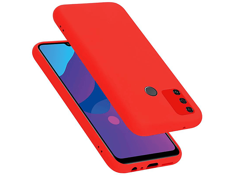 CADORABO Hülle im Liquid Silicone Case Style, ROT LIQUID Honor, 9A, Backcover