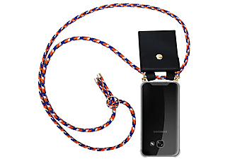 carcasa de móvil  - Funda flexible para móvil - Carcasa de TPU Silicona ultrafina CADORABO, Samsung, Galaxy A3 2017, naranja azul blanco