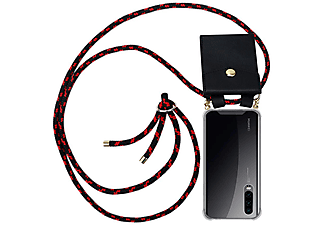 carcasa de móvil  - Funda flexible para móvil - Carcasa de TPU Silicona ultrafina CADORABO, Huawei, P30, negro rojo