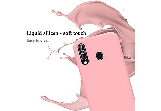 carcasa de móvil  - Funda flexible para móvil - Carcasa de TPU Silicona ultrafina CADORABO, Samsung, Galaxy A60 / M40, liquid rosa