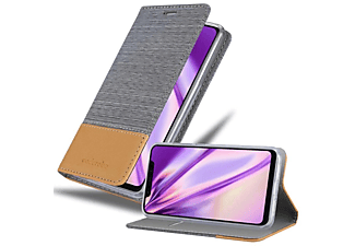 carcasa de móvil  - Funda libro para Móvil - Carcasa protección resistente de estilo libro CADORABO, Xiaomi, Mi 8, gris claro 80