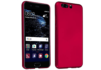 carcasa de móvil Funda rígida para móvil de plástico duro – Carcasa Hard Cover protección;CADORABO, Huawei, P10, metal rojo