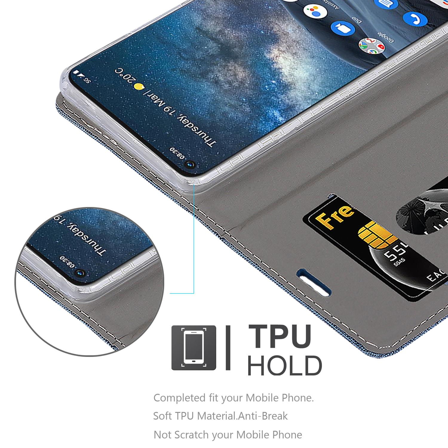Custodia per telefono con slot per schede, carta di credito e telefono. Testo "TPU HOLD" presente.