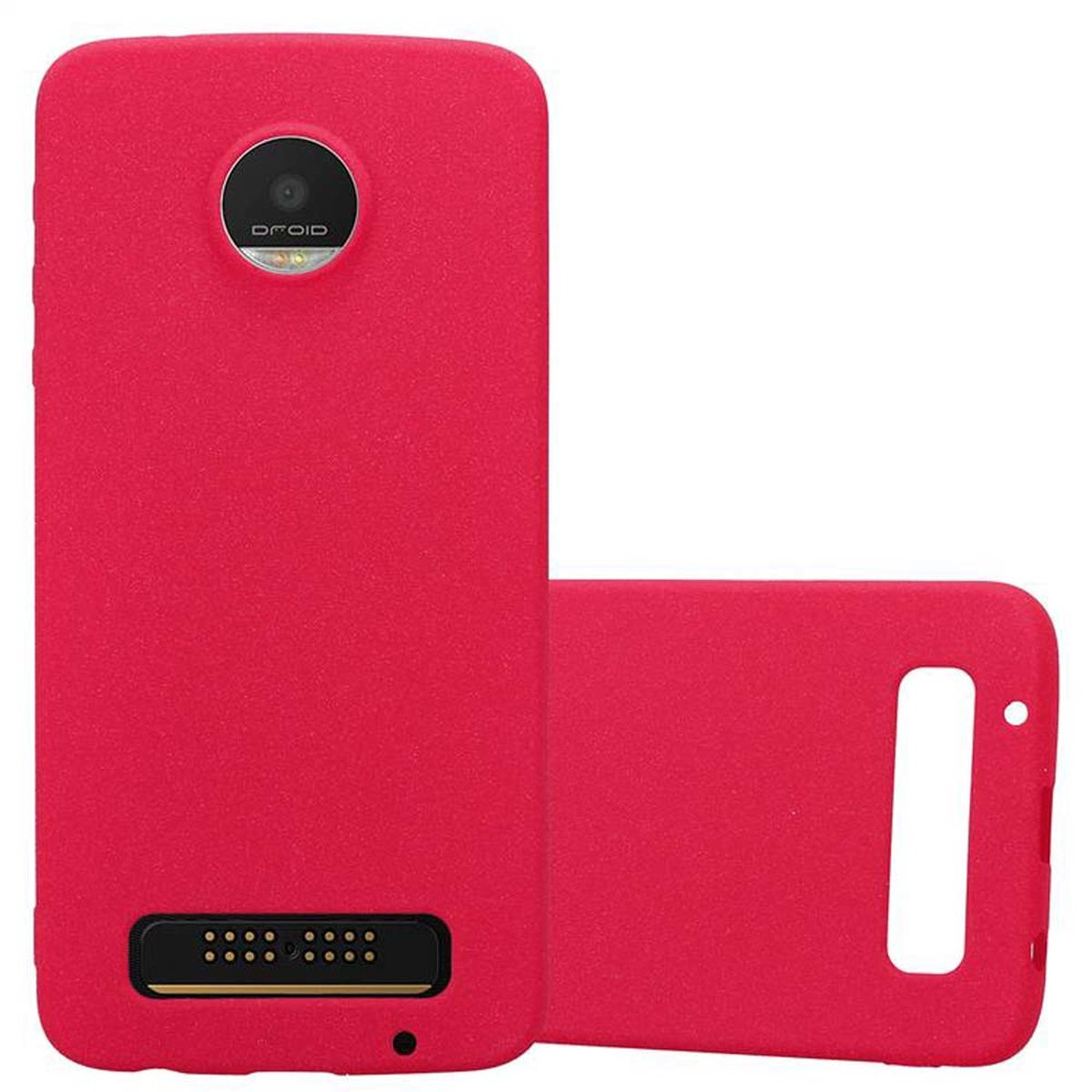 CADORABO TPU Frosted Motorola, MOTO FROST Schutzhülle, Backcover, ROT Z PLAY