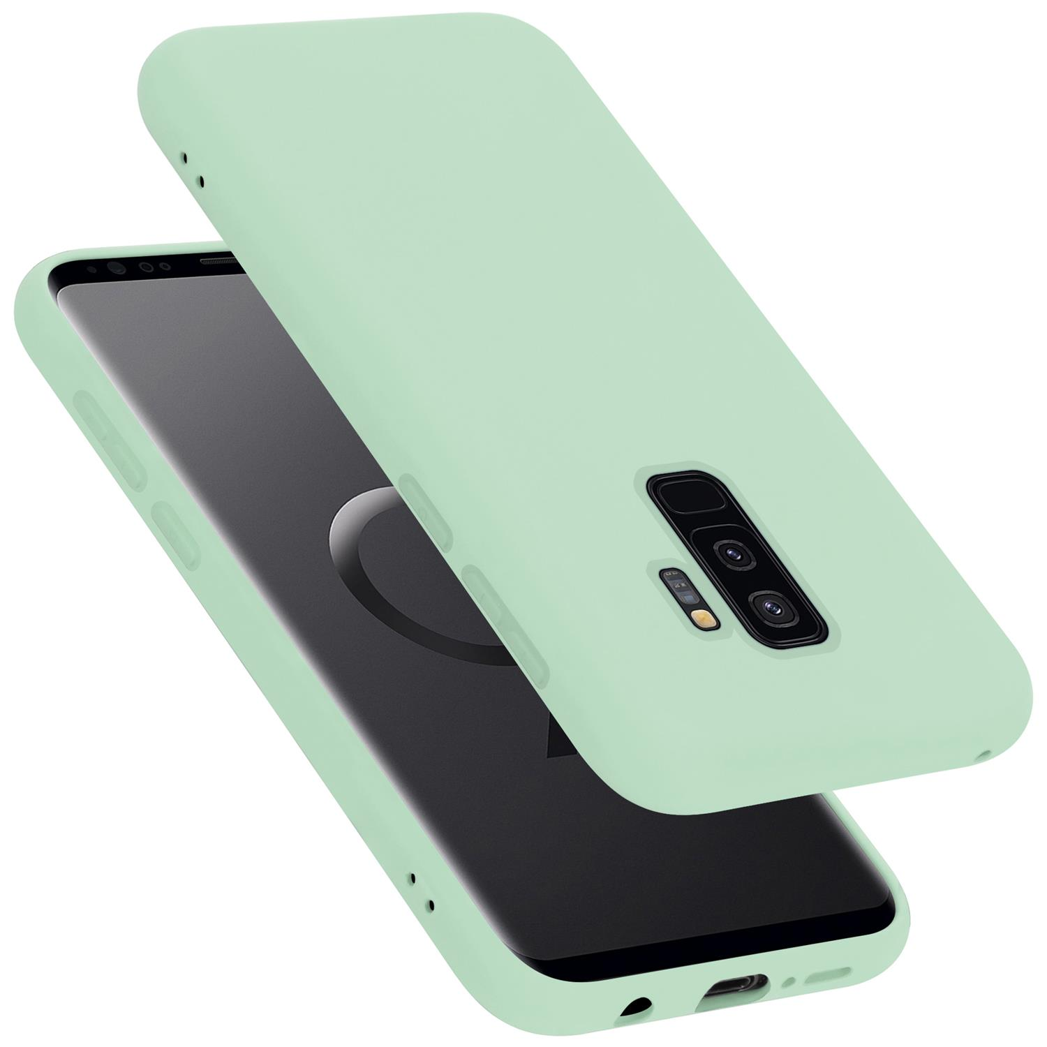 PLUS, CADORABO Style, Backcover, Galaxy GRÜN Hülle S9 Case im LIQUID Samsung, Liquid Silicone HELL