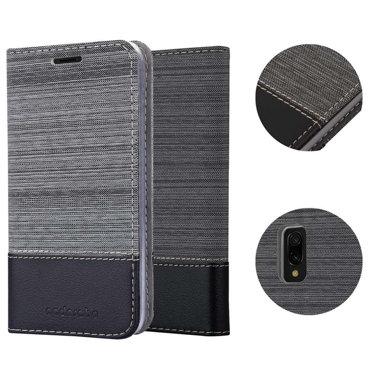 CADORABO Schutzhülle Jeans RedMi SCHWARZ Bookcover, 7, Style, im Book GRAU Xiaomi