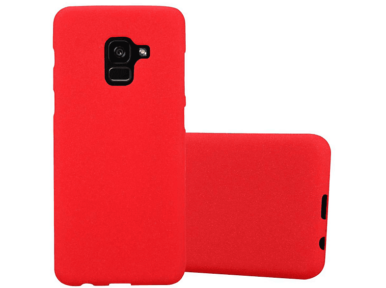 Frosted 2018, Galaxy A8 FROST Schutzhülle, Backcover, ROT TPU CADORABO Samsung,