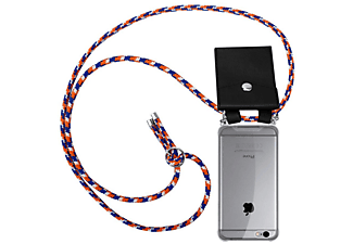 carcasa de móvil  - Funda flexible para móvil - Carcasa de TPU Silicona ultrafina CADORABO, Apple, iPhone 6 PLUS / iPhone 6S PLUS, naranja azul blanco