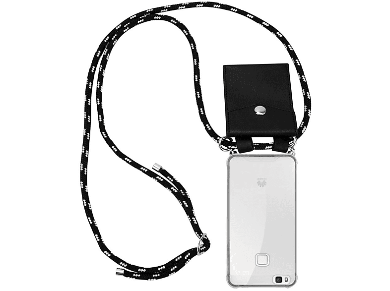 G9 Kette Handy Band und Kordel Ringen, / SILBER mit Backcover, abnehmbarer SCHWARZ Huawei, CADORABO Silber LITE LITE, 2016 P9 Hülle,