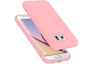 carcasa de móvil  - Funda flexible para móvil - Carcasa de TPU Silicona ultrafina CADORABO, Samsung, Galaxy S6, liquid rosa
